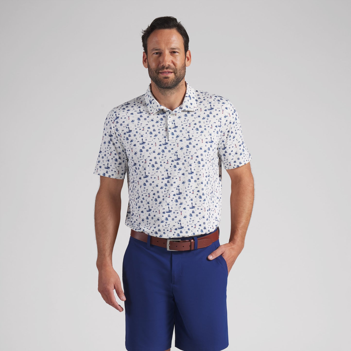 Warm White / Deep Navy / Candy Apple