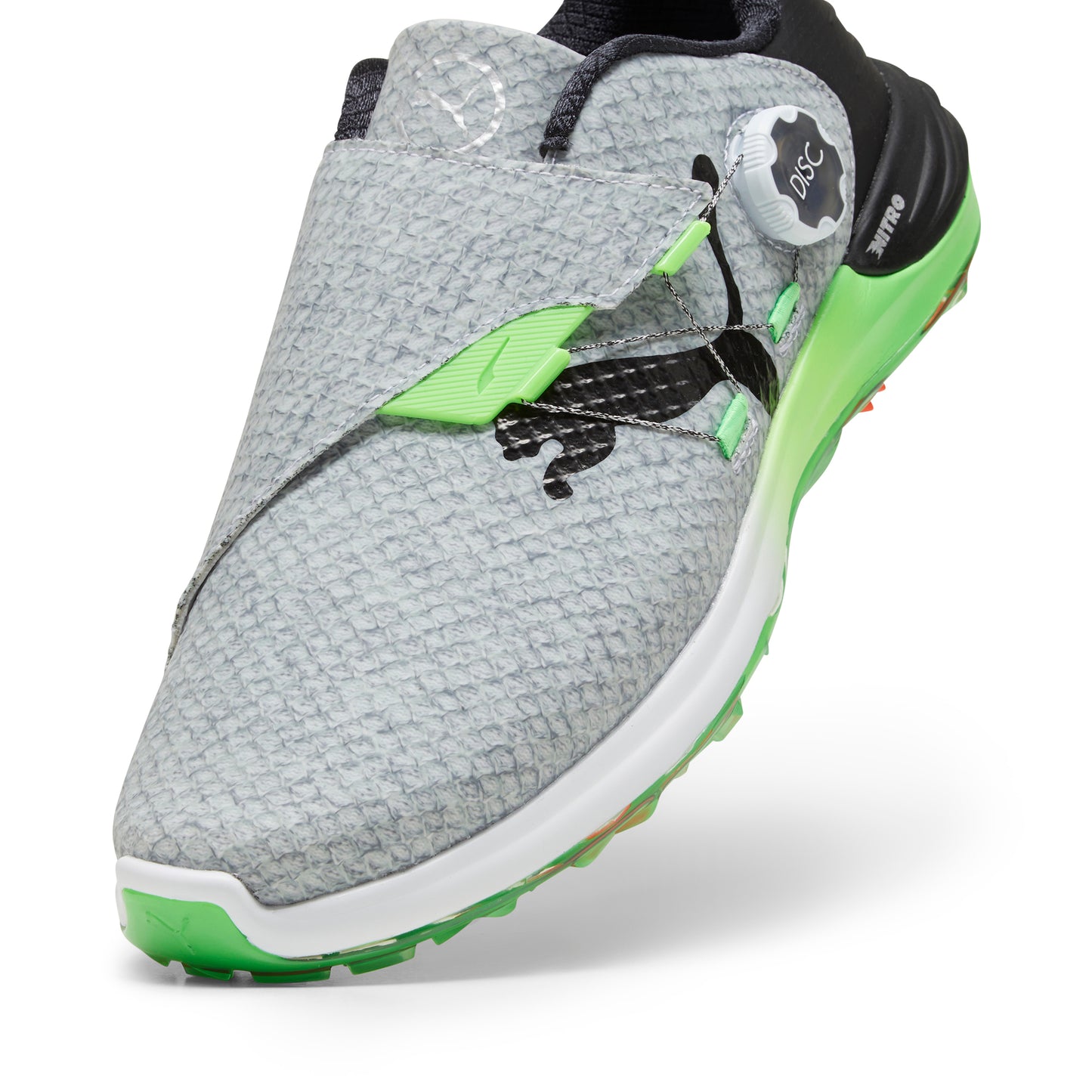 Puma White / Puma Black / Fluro Green Pes